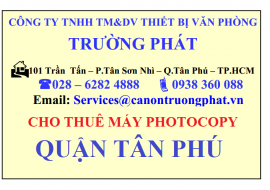 Cho thuê máy Photocopy tại Quận Tân Phú